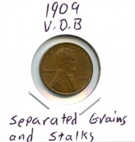 1909-V.D.B. Lincoln Cent - Separated Grains &