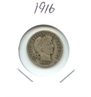 1916 Barber Silver Dime