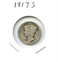 1917-S Mercury Silver Dime