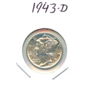 1943-D Mercury Silver Dime