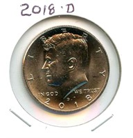 2018-D Kennedy Half Dollar - Not Issued for