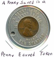 A Penny Saved is a Penny Earned Token - 1950-S