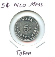 5¢ NCO Mess Token