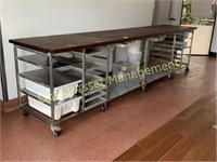Preperation Bench - Stainless Steel & Timber Top