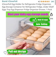 Egg Holder for Refrigerator Fridge Organizer,