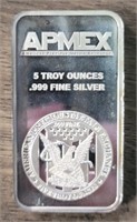5-Ounce Silver Bar: APMEX
