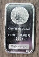 One Ounce Silver Bar: Morgan #1