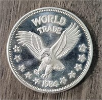 One Ounce Silver Round: World Trade Eagle #1
