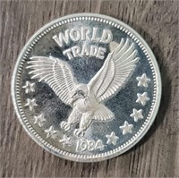 One Ounce Silver Round: World Trade Eagle #2
