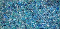 Raphael Original Canvas W/COA "Rhythm In Blue"