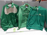 Three pioneer jackets, two are labeled size large