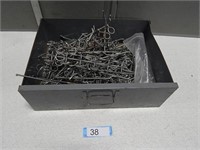 Storage hooks in a metal box