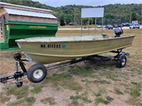 1975 StarCraft 14' aluminum boat with 1979 boat tr