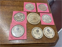 8 Wooden Nickels Local to Hagerstown MD