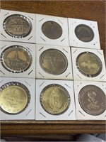 9 Pennsylvania Lancaster/Harrisburg area tokens