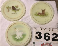 Hand painted Fenton plates