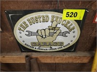 THE BUSTED KNUCKLE GARAGE METAL SIGN