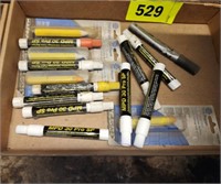 SEVERAL TIRE REPAIR MARKERS & OTHER