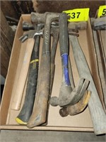 FLAT OF VARIOUS CLAW HAMMERS