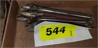 LOT OF 4 CRESCENT STYLE  8" WRENCHES