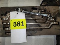 S & K 5 PC. METRIC RATCHETING WRENCH SET