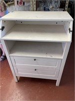 white dresser w/ changing table top