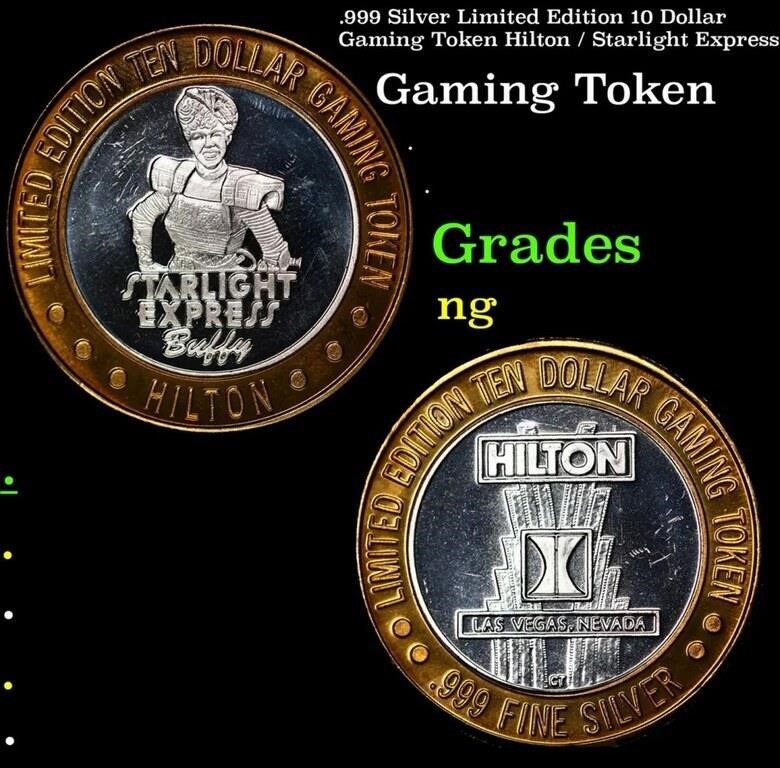 .999 Silver Limited Edition 10 Dollar Gaming Token
