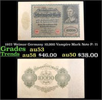 1922 Weimar Germany 10,000 Vampire Mark Note P: 71