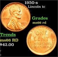 1950-s Lincoln Cent 1c Grades GEM+ Unc RD