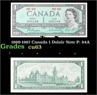 1960-1967 Canada 1 Dolalr Note P: 84A Grades Selec