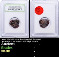 New World Pirate Era Spanish Brronze Nummis c. 160