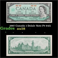 1967 Canada 1 Dolalr Note P# 84A Grades Choice AU/