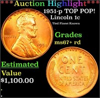 ***Auction Highlight*** 1951-p Lincoln Cent TOP PO