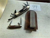 OLD TIMER POCKET KNIVES & SHARPENING STONE