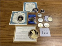 GOLD & SILVER TONE TOKENS & CHALLENGE COINS