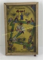 * Vtg wood/glass pinball Poosh-M-Up Jr 4-1 in one