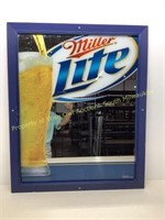 * Old Miller Lite Beer sign Mirror 28 1/2 X 34