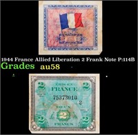 1944 France Allied Liberation 2 Frank Note P:114B