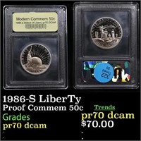 Proof 1986-S Liberty Modern Commem Half Dollar 50c