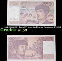 1993 (1968-1981 Issue) France 20 Francs Banknote P