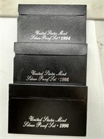 1994, 1995, 1996 Silver Proof Sets