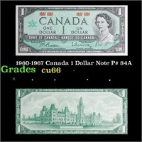 1960-1967 Canada 1 Dollar Note P# 84A Grades Gem+