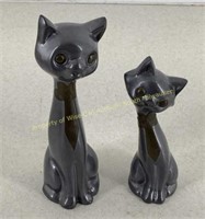 1960'S Pewter /brass cat figurines
