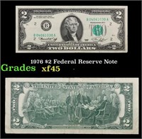 1976 $2 Federal Reserve Note Grades xf+
