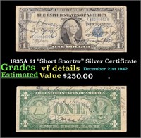 1935A $1 "Short Snorter" Silver Certificate Grades