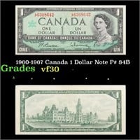 1960-1967 Canada 1 Dollar Note P# 84B Grades vf++