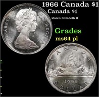 1966 Canada $1 Canada Dollar 1 Grades Choice Unc P