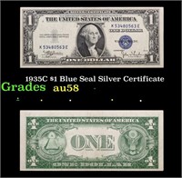 1935C $1 Blue Seal Silver Certificate Grades Choic