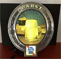 * Pabst plastic electric sign  Has crack