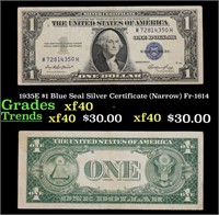 1935E $1 Blue Seal Silver Certificate (Narrow) Fr-